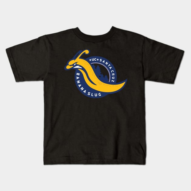 Santa Cruz Banana Slugs Kids T-Shirt by Realthereds